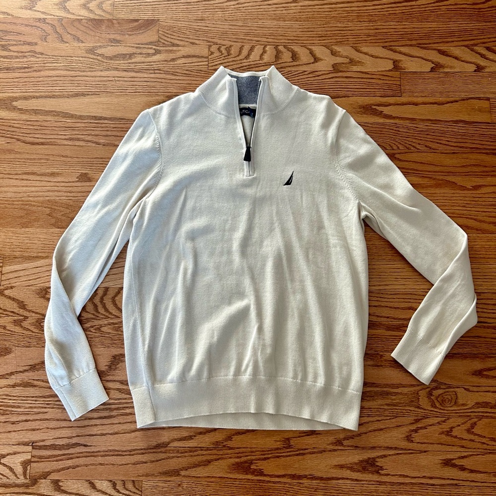 Cream Nautica Quarter Zip
